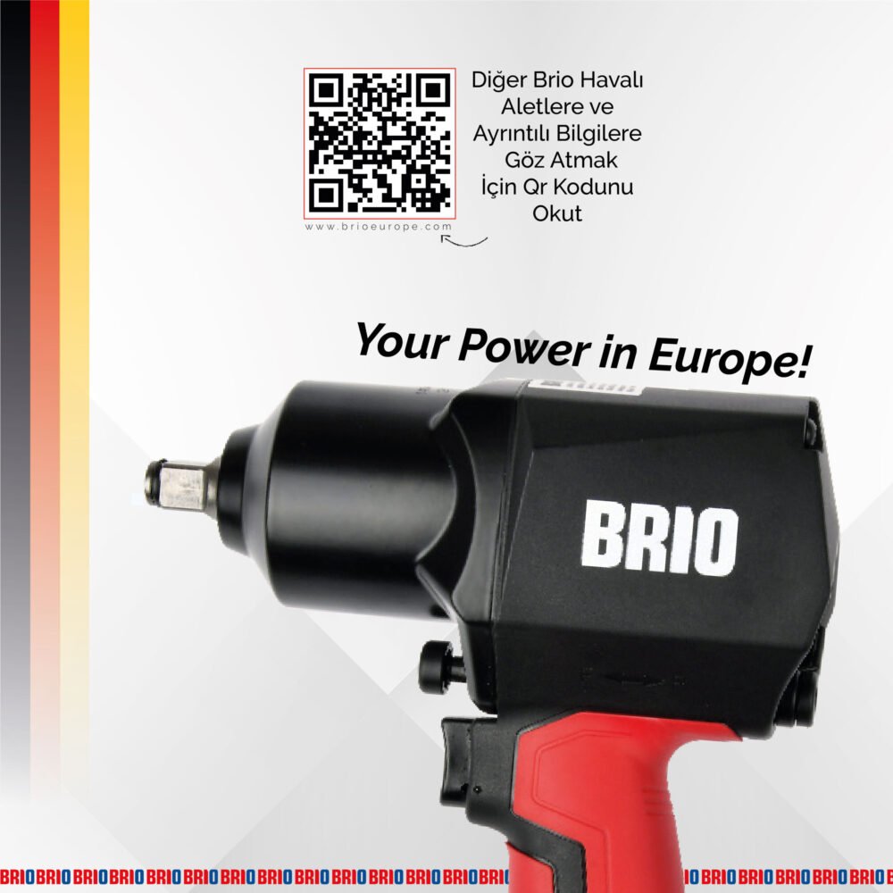 Brio Havalı Somun Sökme 1/2 1950 Nm Çift Çekiç 2,16 Kg - Görsel 5