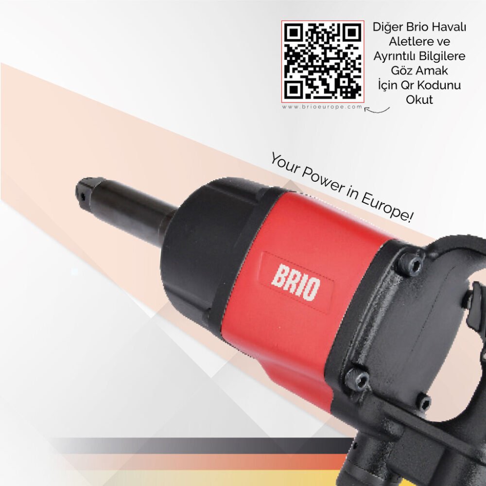 Brio Havalı Somun Sökme 1'' 3390 Nm Çift Çekiç 10,9 Kg - Görsel 5