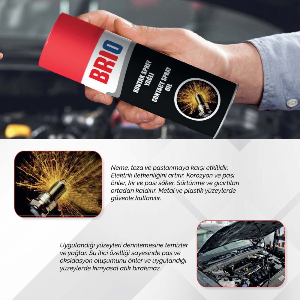Brio Elektronik Kart Devre Kontak Temizleyici Sprey 200 Ml Yağlı - Görsel 3