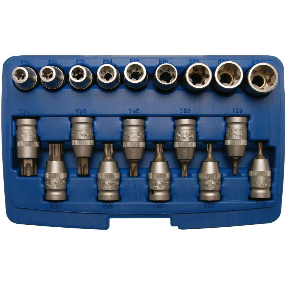 Lokma Set Torx (Tork) 1/2 19 Parça (T20-T70 / E10-24) | El