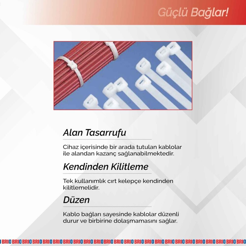 Kablo Cırt Kelepçe Beyaz 48X400 Mm - Görsel 3