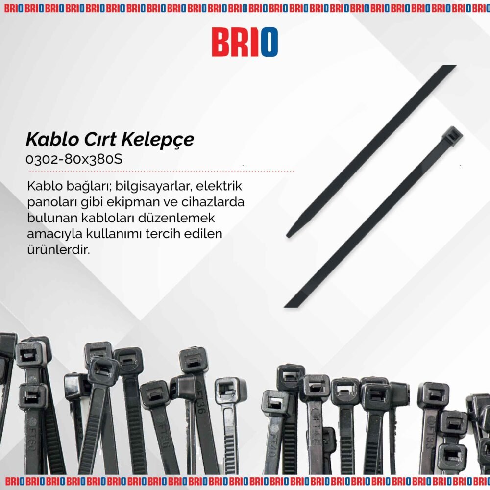 Kablo Cırt Kelepçe Siyah 80X380 Mm - Görsel 2