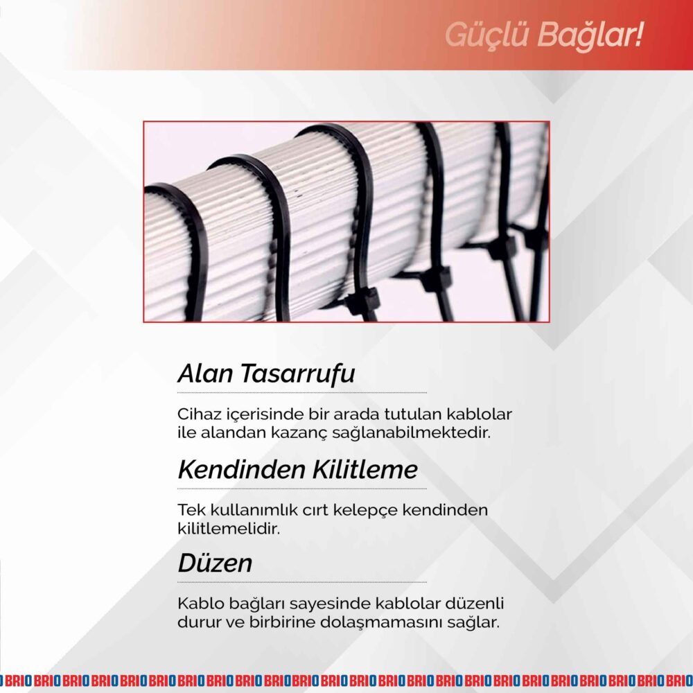 Kablo Cırt Kelepçe Siyah 80X380 Mm - Görsel 3