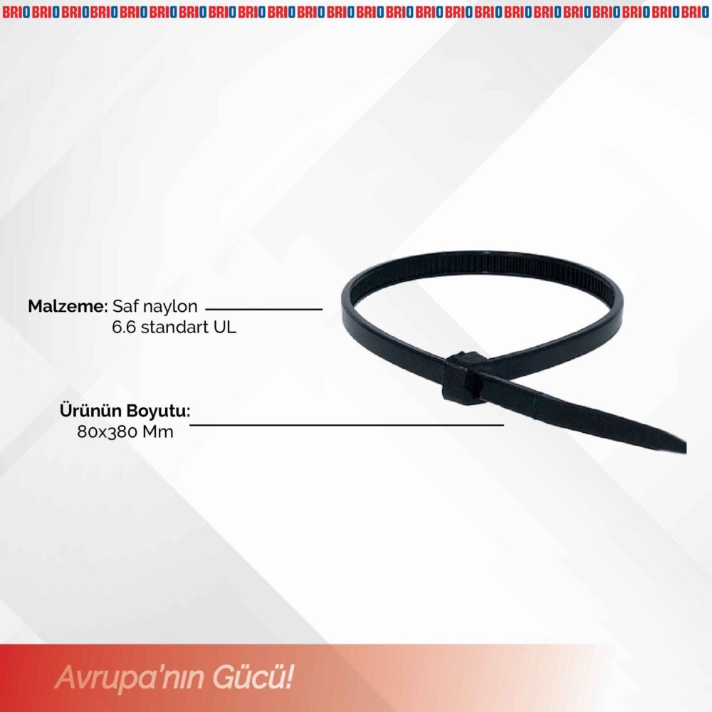 Kablo Cırt Kelepçe Siyah 80X380 Mm - Görsel 4
