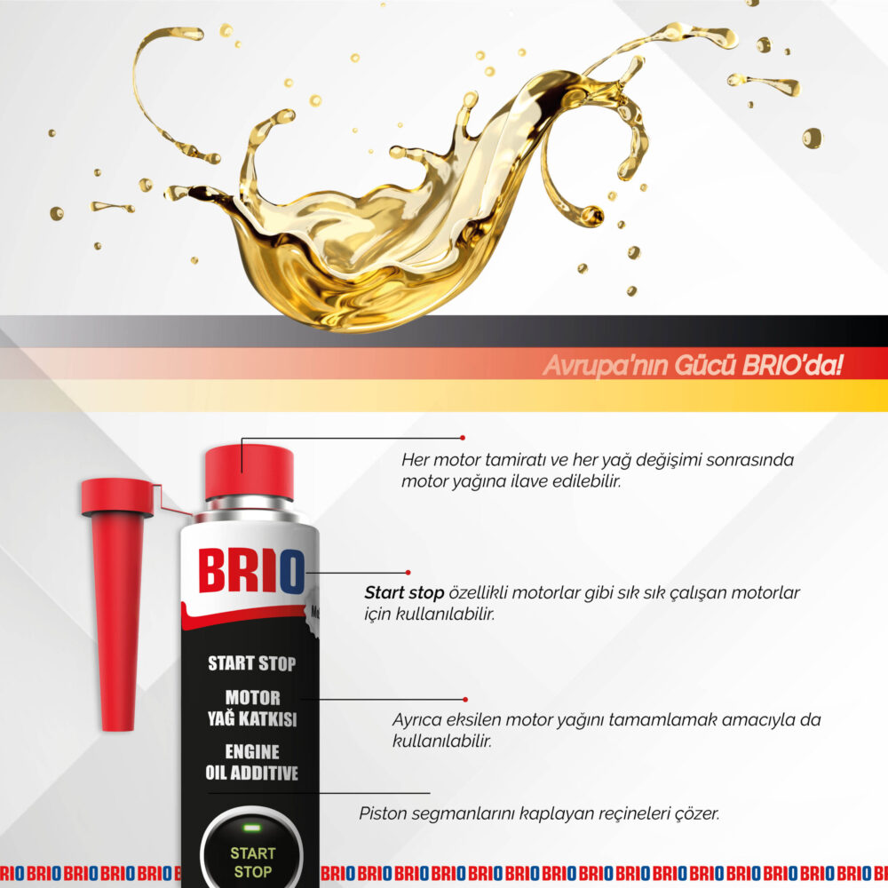 Brio Start Stop Motor Yağ Katkısı 300 Ml - Görsel 3