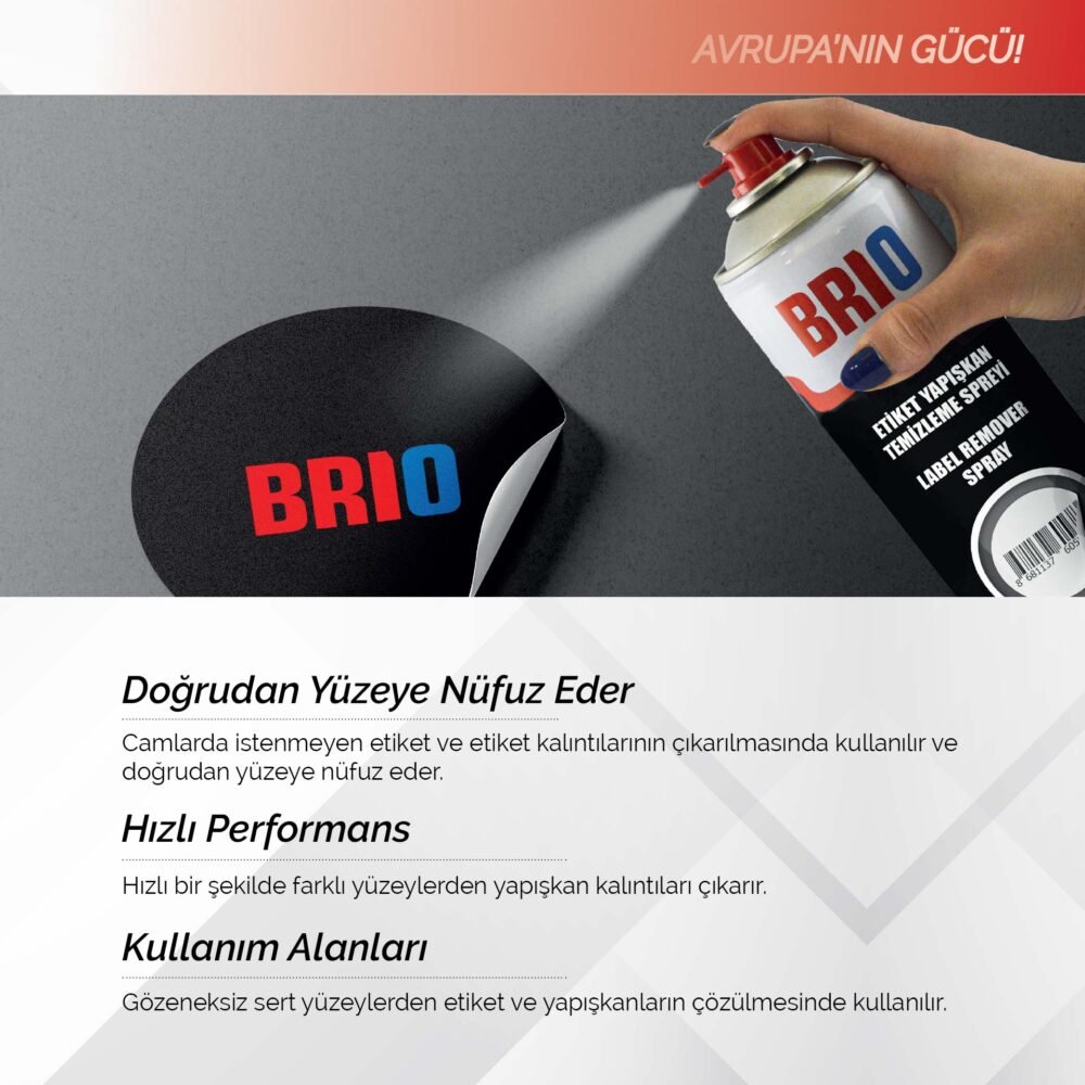 Brio Etiket Yapışkan Temizleme Spreyi Etiket Sökücü Sprey 200 Ml 2 Adet - Görsel 3