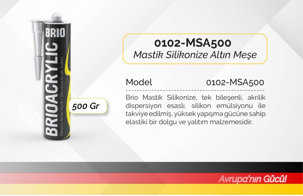 Brio Mastik Silikonize 500 Gr Antrasit Gri 5'li Paket - Görsel 2