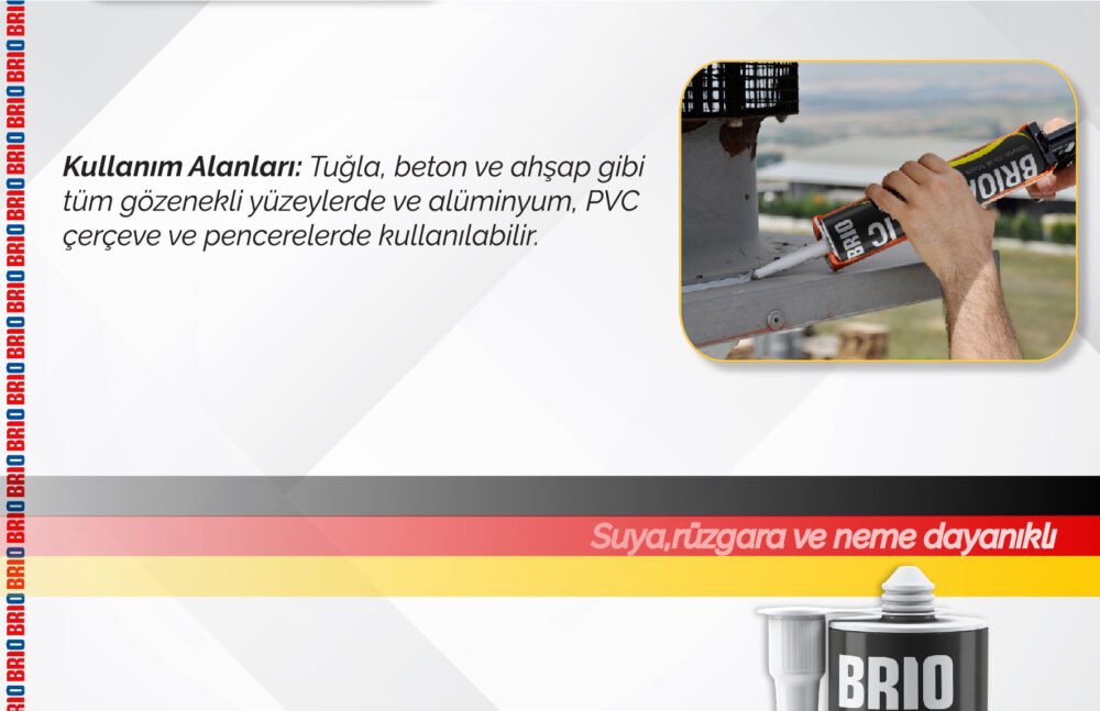 Brio Mastik Silikonize 500 Gr Antrasit Gri 5'li Paket - Görsel 3