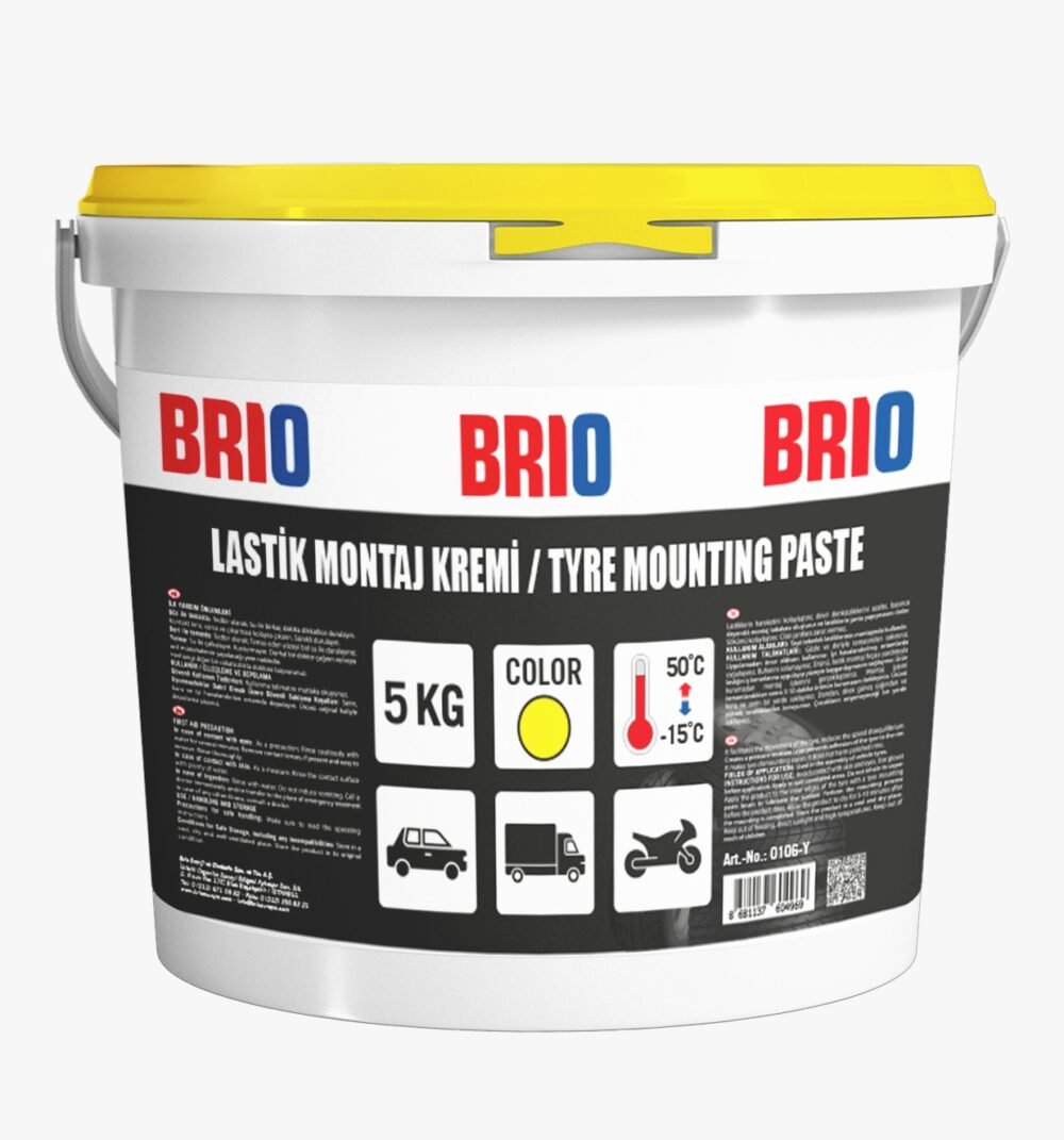 Brio Lastik Montaj Kremi Sarı 5 Kg - Görsel 2