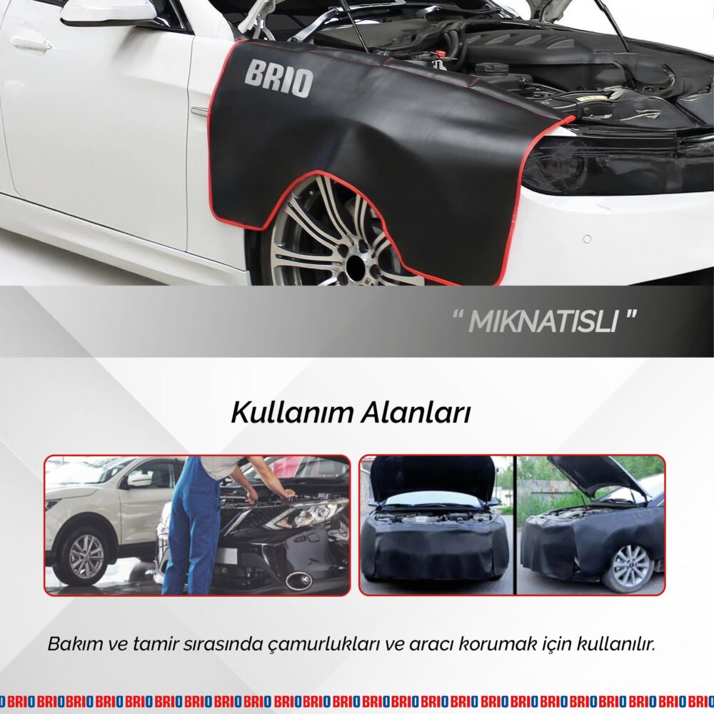 Brio Çamurluk Örtüsü Mıknatıslı 100X65 Cm Siyah - Görsel 3