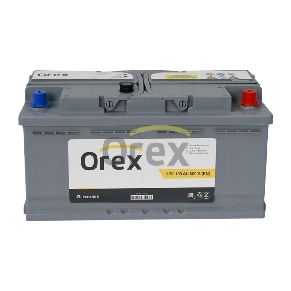 Orex Akü 100 Ah Lb5 800A (353×175×175) Tam Kapalı