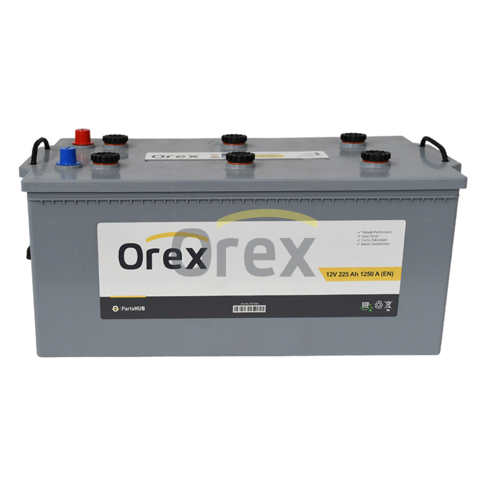 Orex Akü 225 Ah C 1250A (518×279×240)