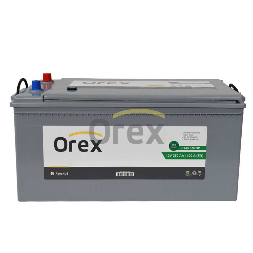 Orex Akü 250 Ah 1400A Start Stop Efb R+ Hd (274 ×518 X 238)