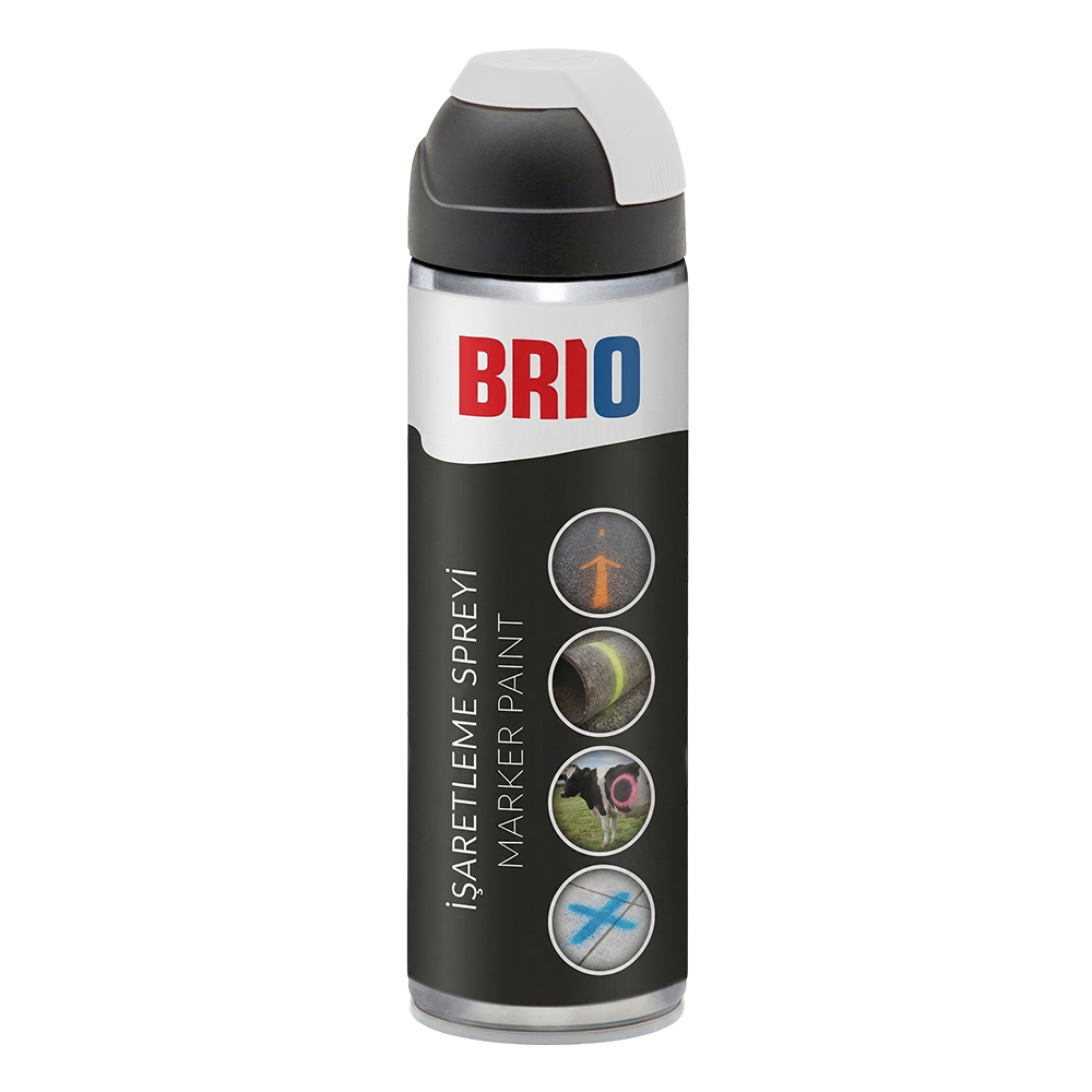Brio İşaretleme Spreyi Endüstriyel 500 Ml Beyaz
