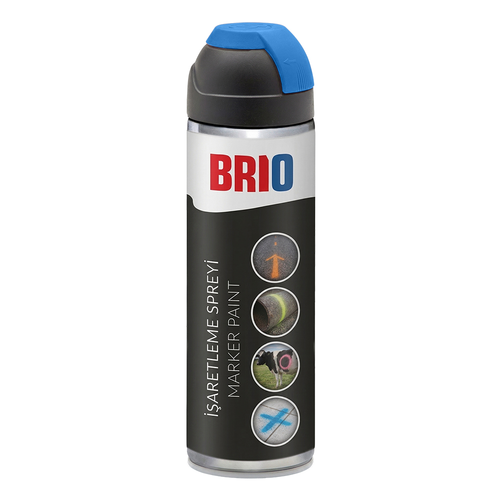 Brio İşaretleme Spreyi Endüstriyel 500 Ml Mavi