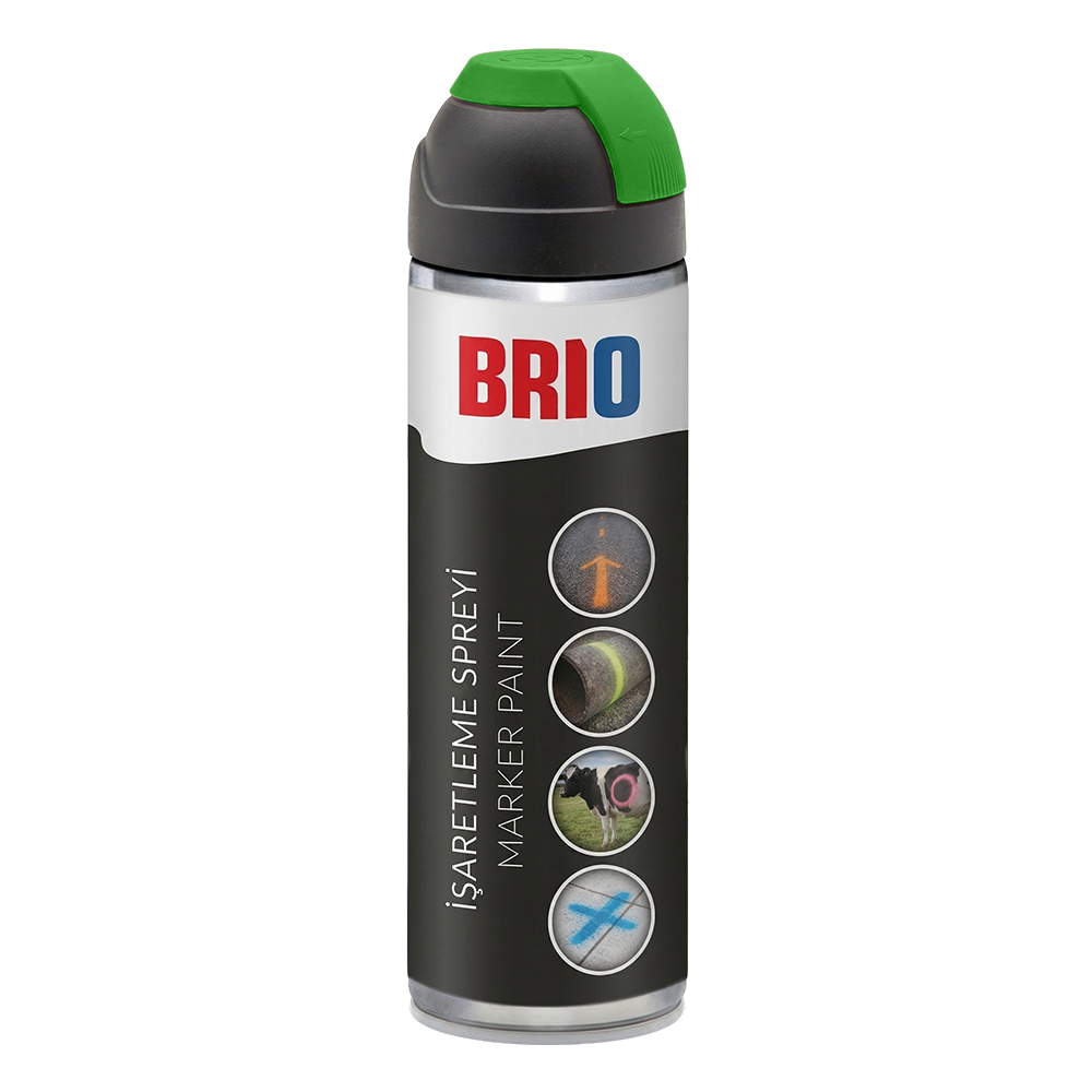 Brio İşaretleme Spreyi Endüstriyel 500 Ml Yeşil