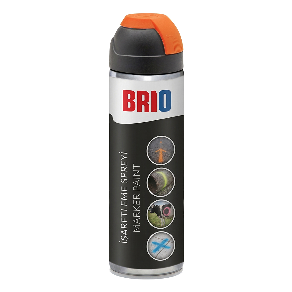 Brio İşaretleme Spreyi Endüstriyel 500 Ml Turuncu
