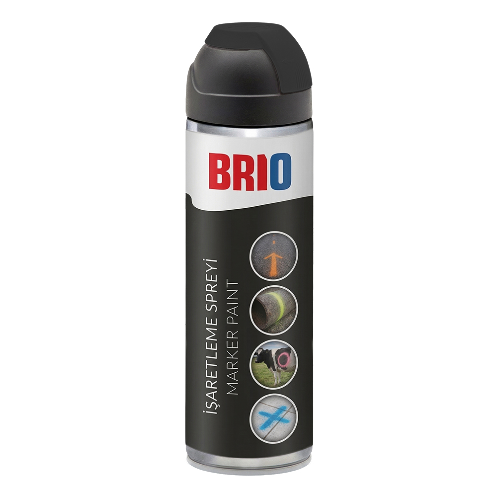 Brio İşaretleme Spreyi Endüstriyel 500 Ml Siyah